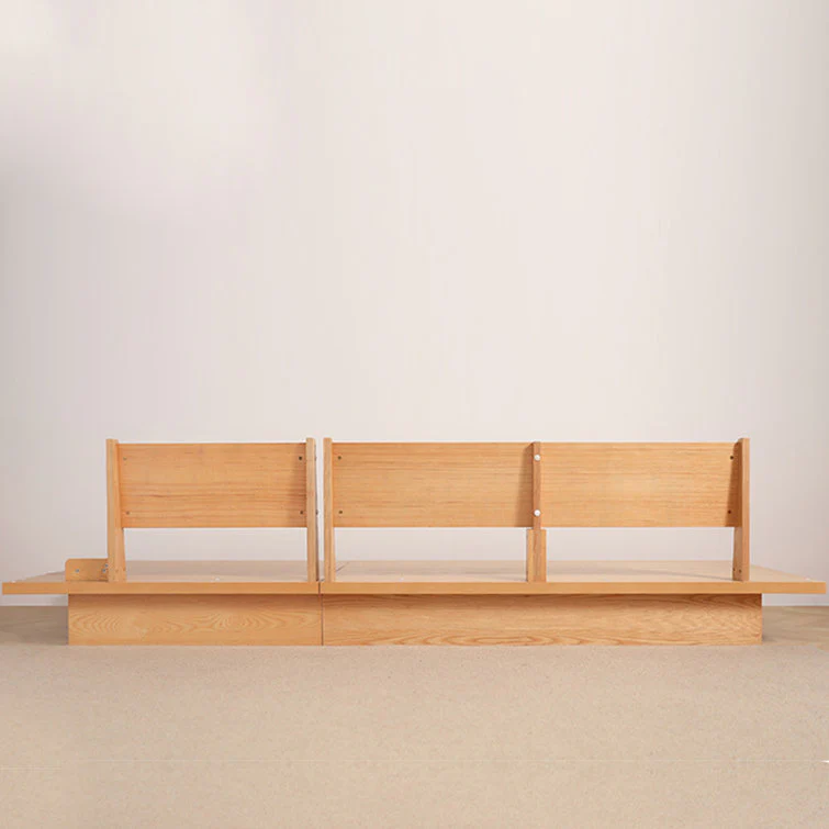 Japandi Solid Wood Sofa with Storage Underneath - Image 9