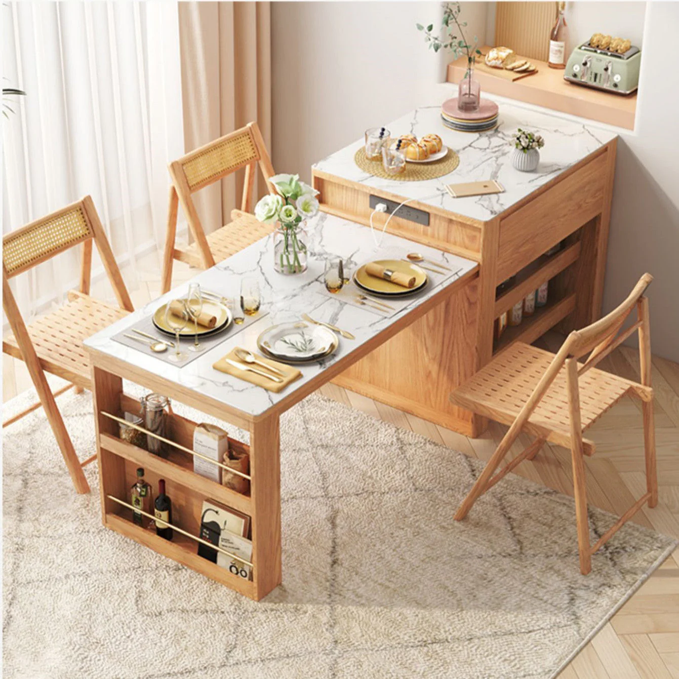 Kitchen Island With Extendable Table - Image 3
