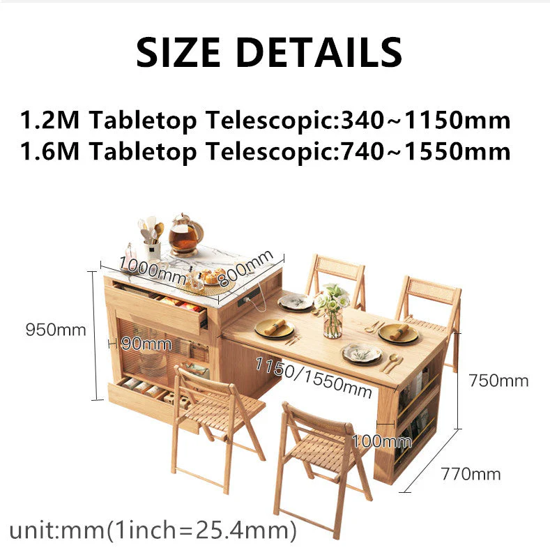Kitchen Island With Extendable Table - Image 6