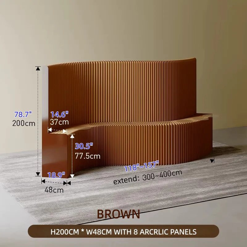 Kraft Paper Wall Divider with Display Rack - Image 26