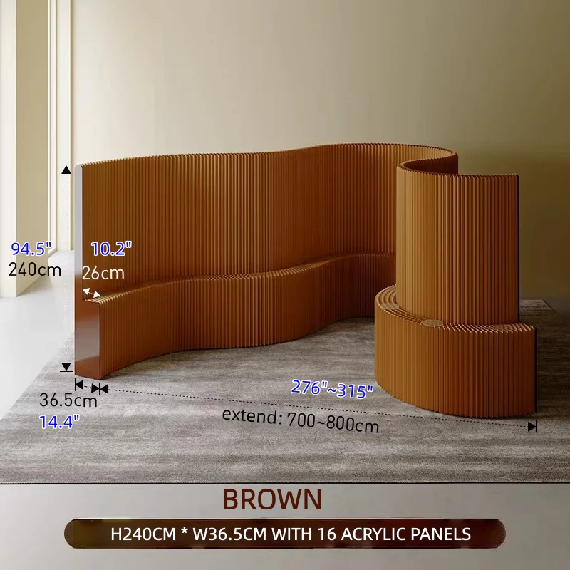 Kraft Paper Wall Divider with Display Rack - Image 33