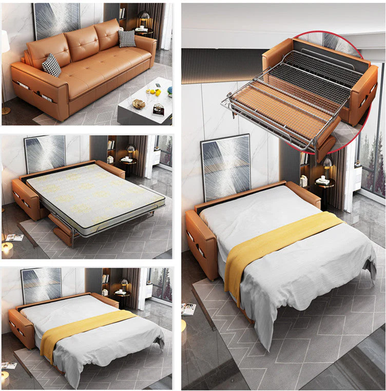 Leathaire Sleeper Sofa Bed With Mattress
