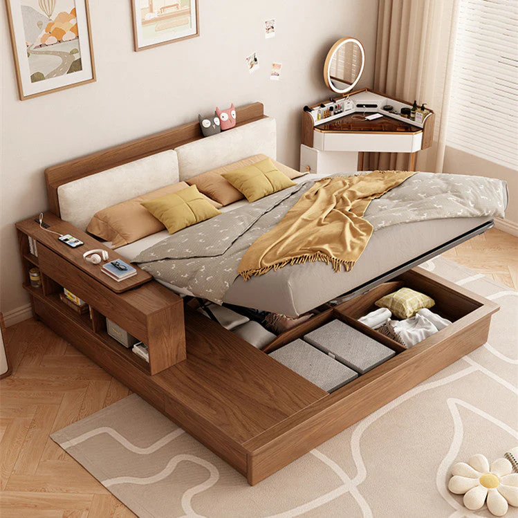 Lift Up Storage Bed With Rotating Desk and Drawers - Image 2