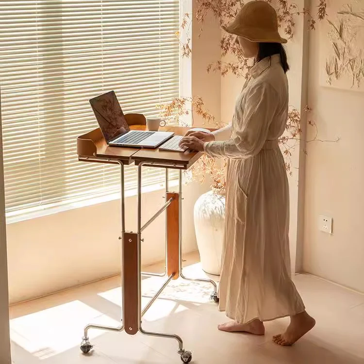 Liftable and Adjustable Desk with Universal Wheels - Image 4