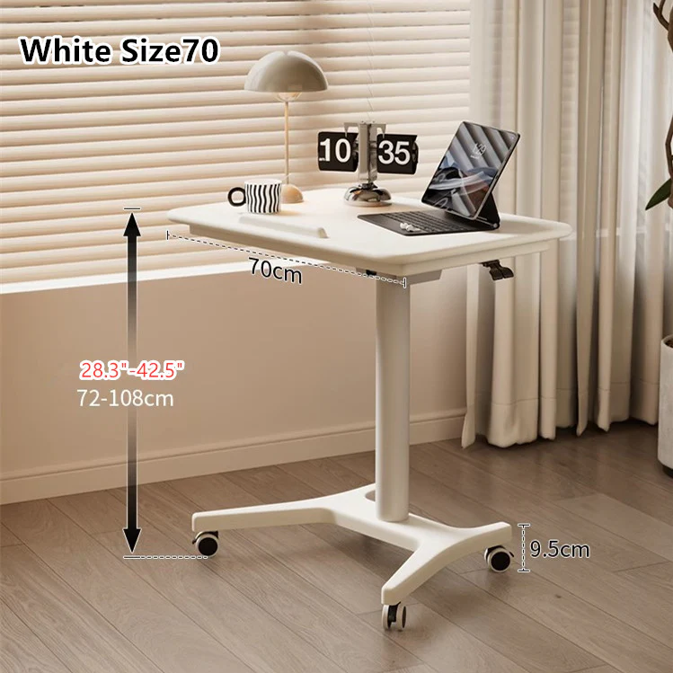 Liftable and Adjustable Solid Wood Laptop Desk with Universal Wheels - Image 10