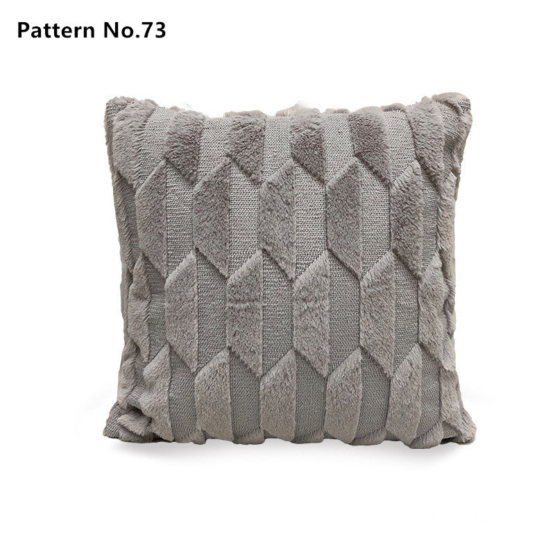 Luxury Soft Plush Short Wool Throw Pillow Covers 18 x 18 inches 45 x 45 cm(Pattern No.68~91) - Image 10