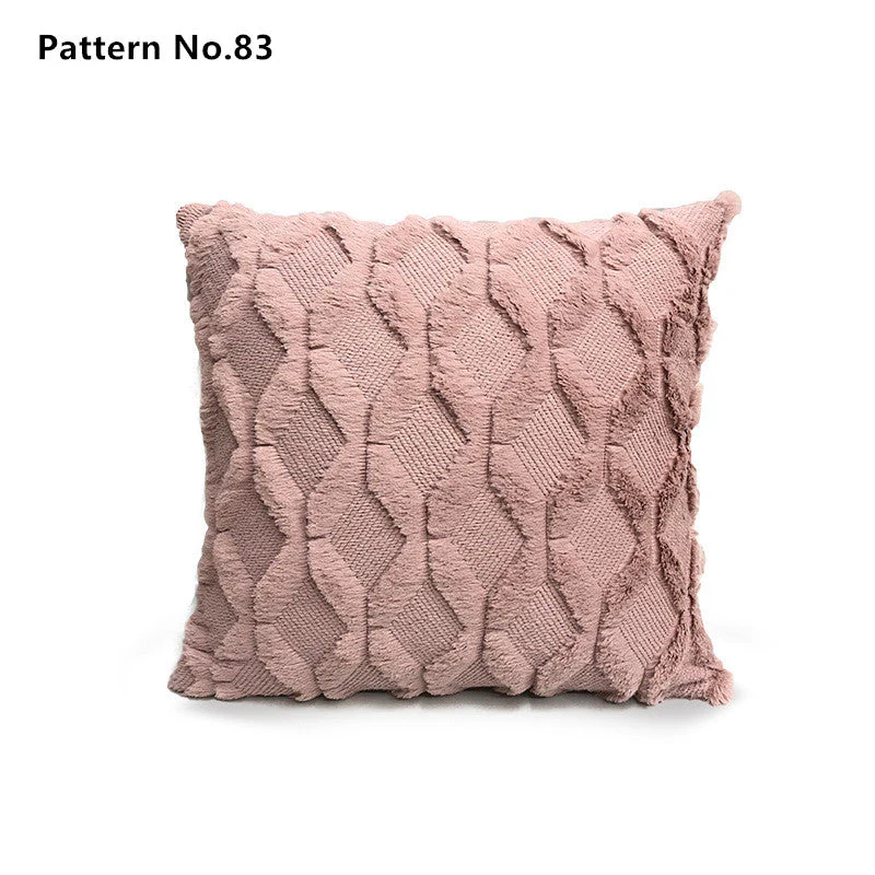 Luxury Soft Plush Short Wool Throw Pillow Covers 18 x 18 inches 45 x 45 cm(Pattern No.68~91) - Image 20