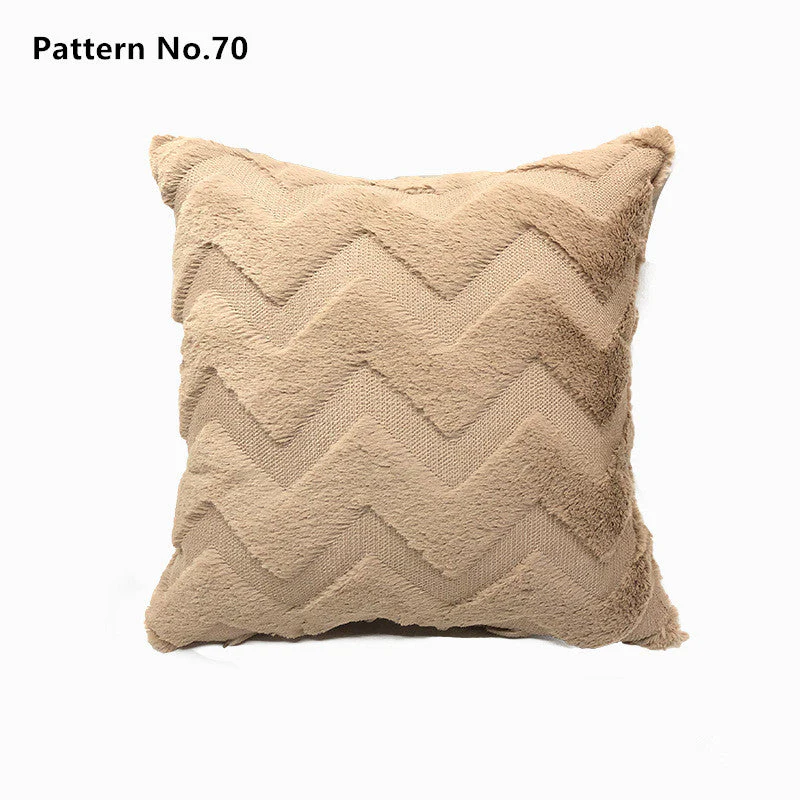 Luxury Soft Plush Short Wool Throw Pillow Covers 18 x 18 inches 45 x 45 cm(Pattern No.68~91) - Image 7