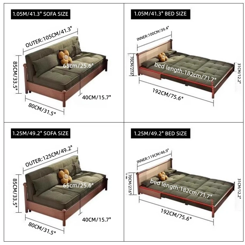 Metal Frame Corduroy Fabric Sofa Bed with Underneath Storage - Image 10