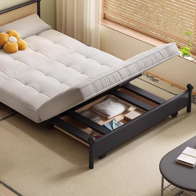 Metal Frame Corduroy Fabric Sofa Bed with Underneath Storage - Image 16