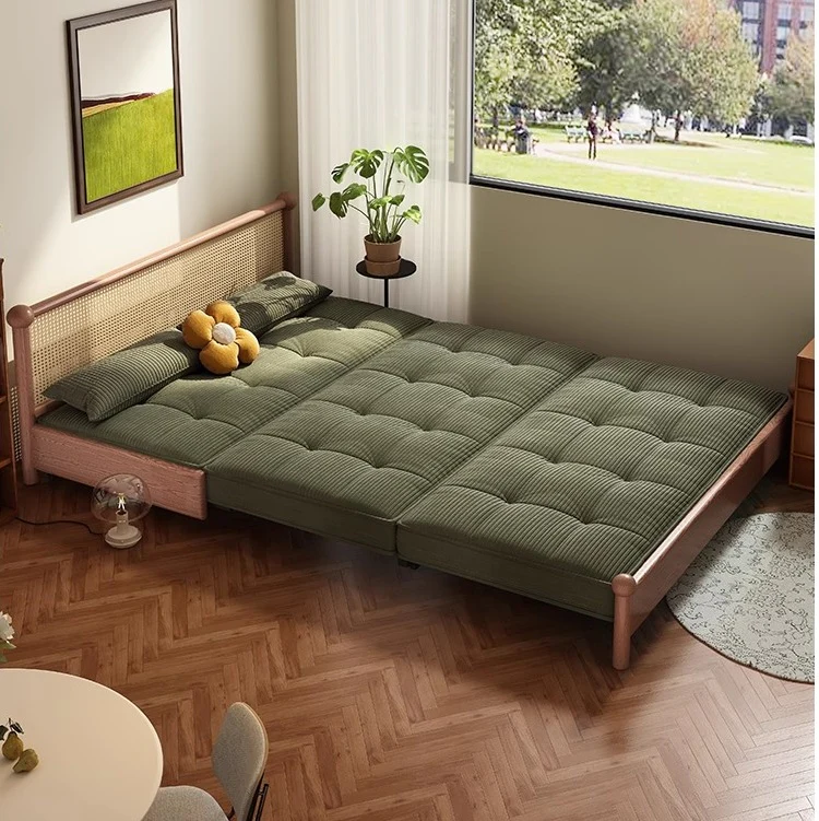 Metal Frame Corduroy Fabric Sofa Bed with Underneath Storage - Image 5