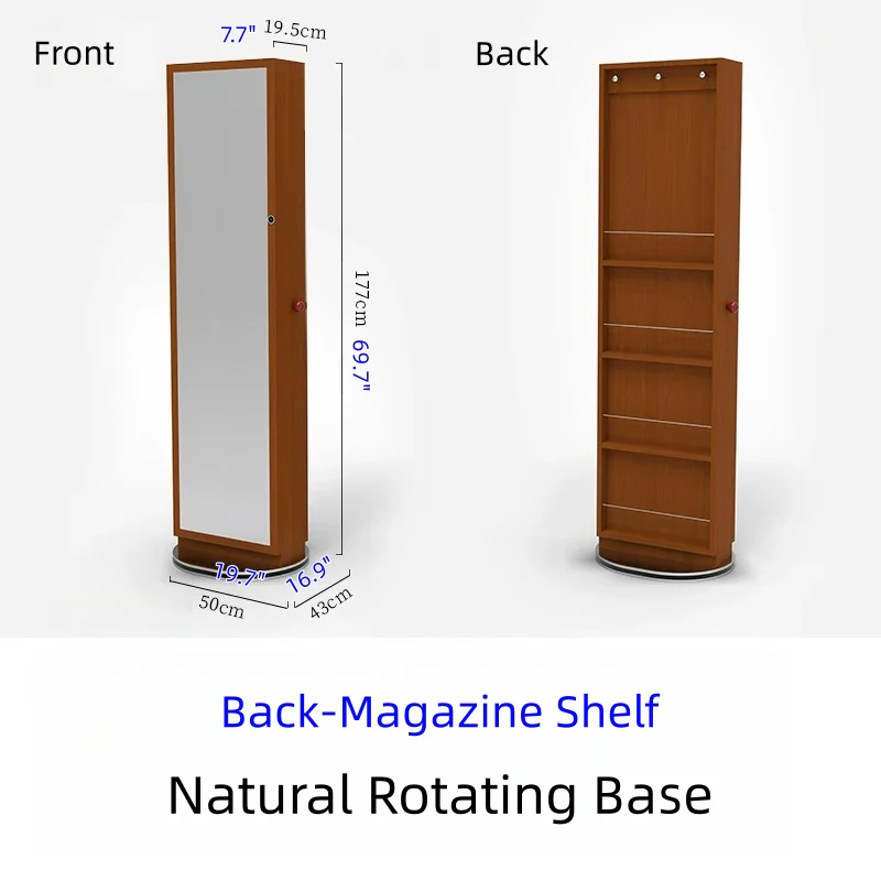 Mobile Jewelry Armoire Organizer with Full-Length Mirror and Fingerprint Lock - Image 17