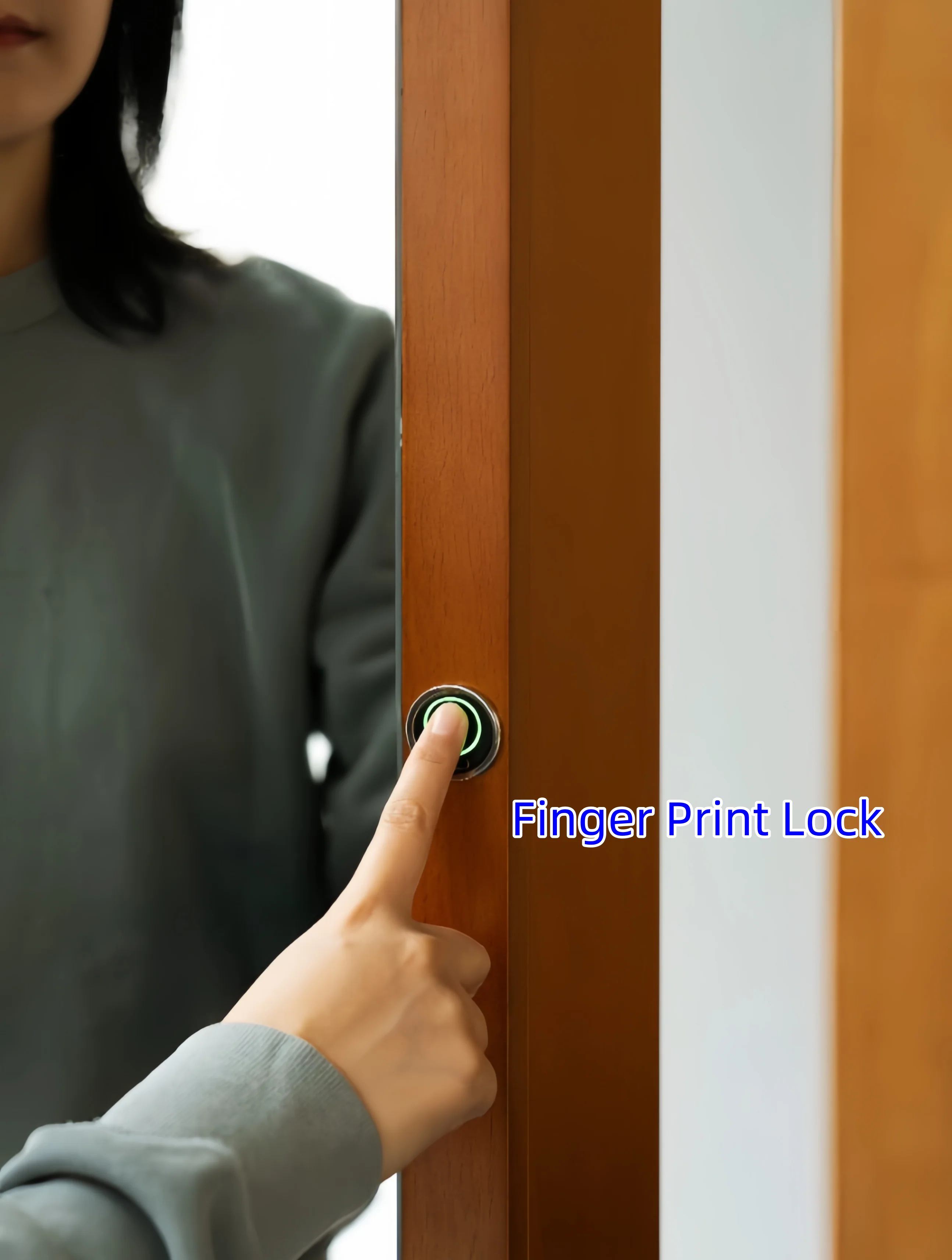 Mobile Jewelry Armoire Organizer with Full-Length Mirror and Fingerprint Lock - Image 3