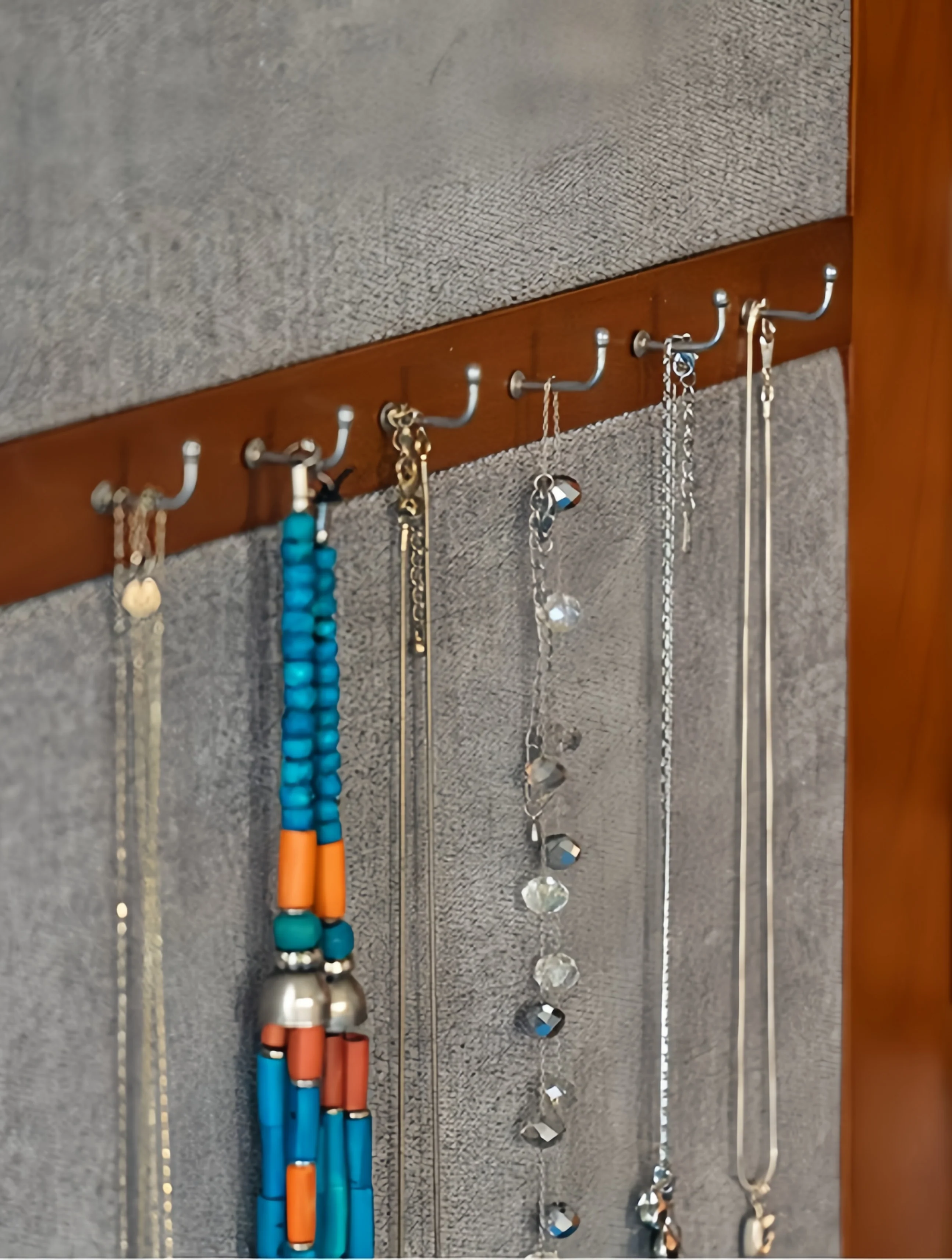 Mobile Jewelry Armoire Organizer with Full-Length Mirror and Fingerprint Lock - Image 8