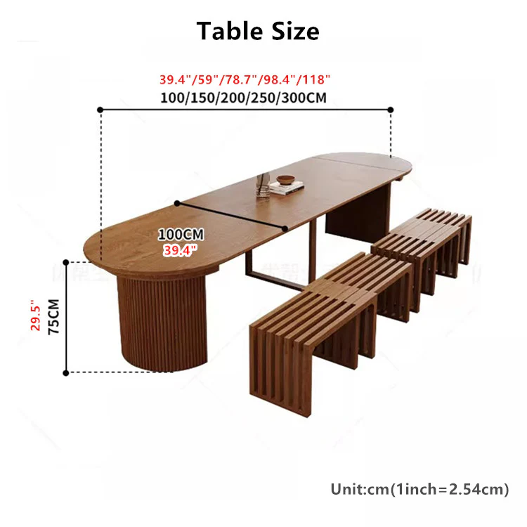 Modern Extendable Round Dining Table with Adjustable Tabletop Leaves - Image 8