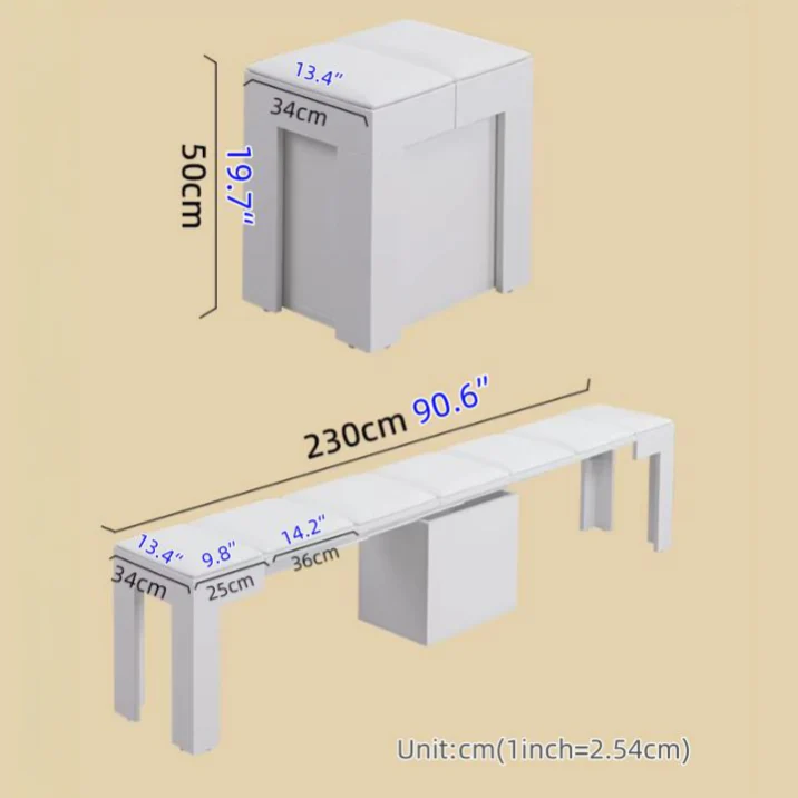 2-in-1 Transformable Dining Table & Coffee Table with Up and Down Mechanism - Image 17