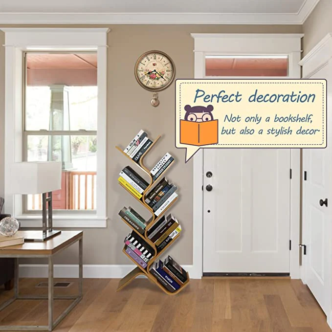 Modern Floor Standing Curved Tree Bookcase Made of Bent Bamboo - Image 3