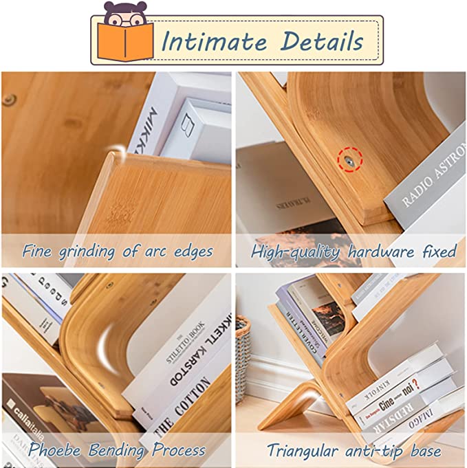 Modern Floor Standing Curved Tree Bookcase Made of Bent Bamboo - Image 6