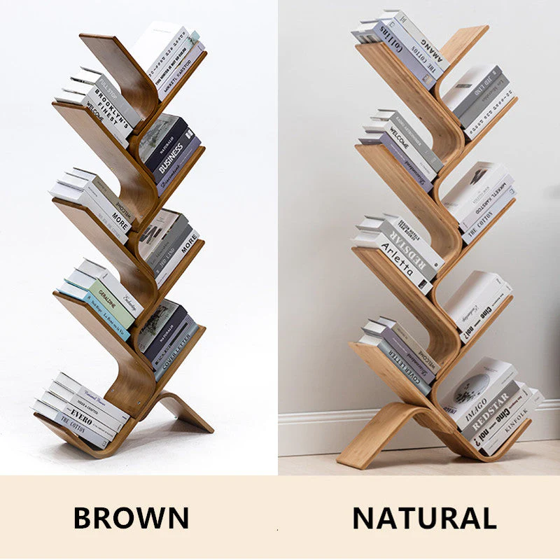 Modern Floor Standing Curved Tree Bookcase Made of Bent Bamboo - Image 8