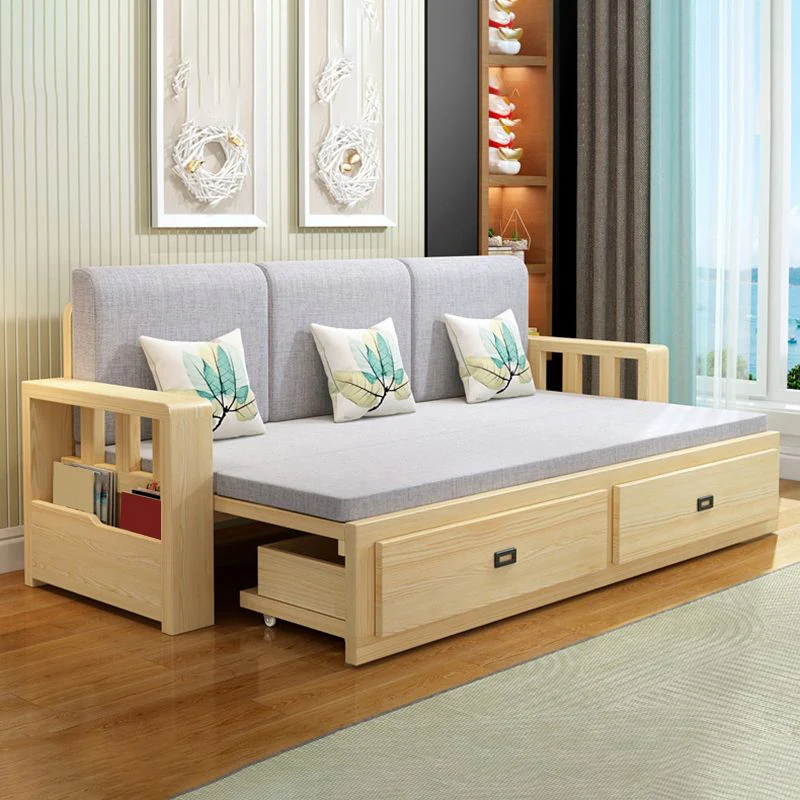 Modern Full Size Sleeper Sofa with Detachable Mattress and Storage Underneath - Image 10