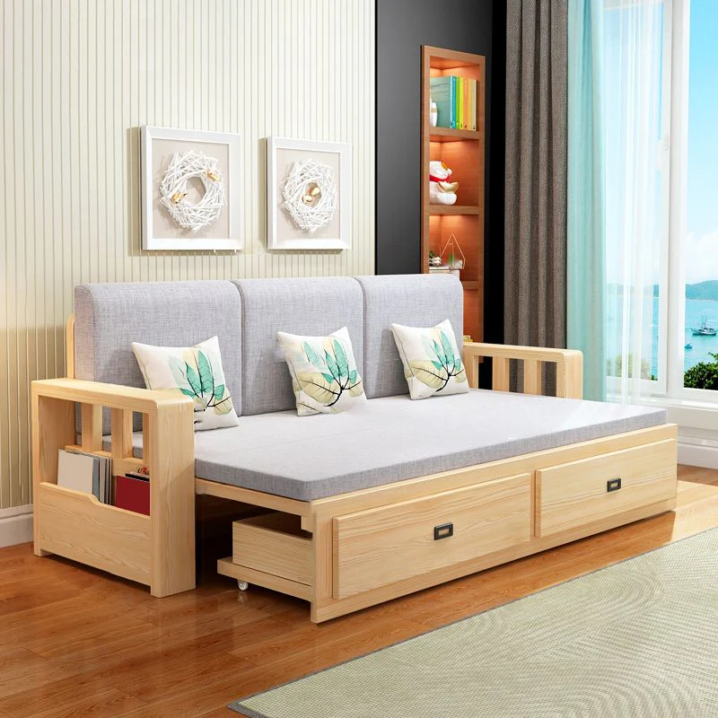 Modern Full Size Sleeper Sofa with Detachable Mattress and Storage Underneath - Image 11