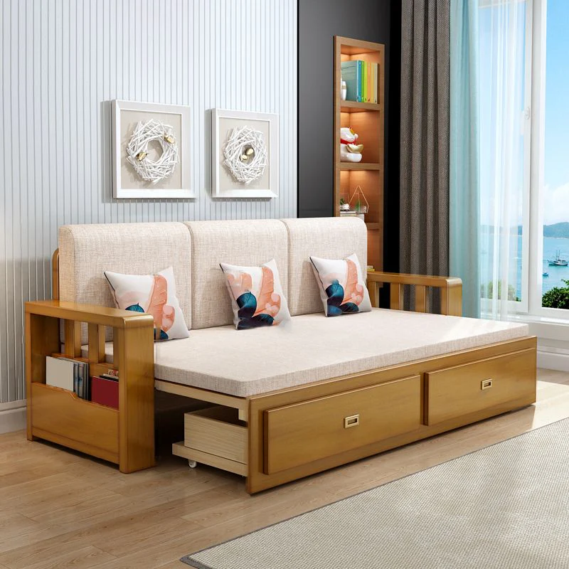 Modern Full Size Sleeper Sofa with Detachable Mattress and Storage Underneath - Image 12