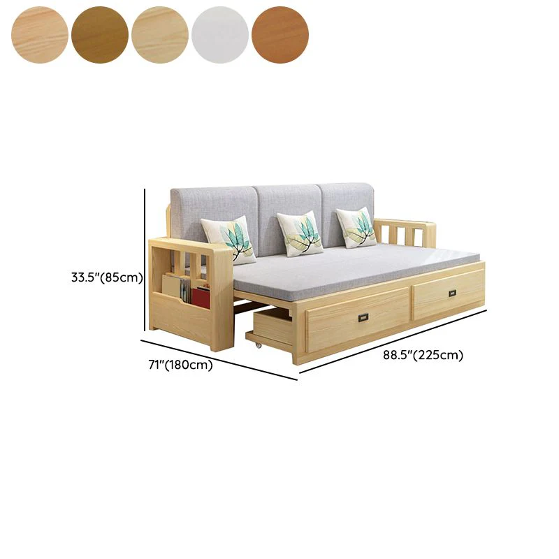 Modern Full Size Sleeper Sofa with Detachable Mattress and Storage Underneath - Image 13