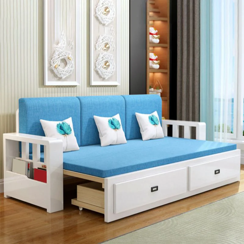Modern Full Size Sleeper Sofa with Detachable Mattress and Storage Underneath - Image 9