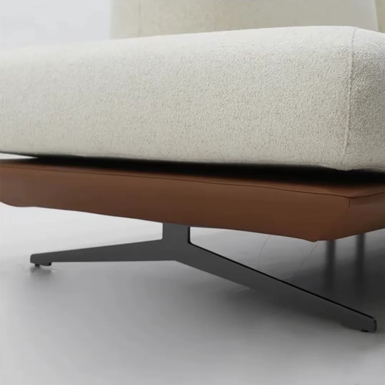 Modern Modular Island Rotating Sofa with Adjustable Armrest and Back Cushion - Image 10
