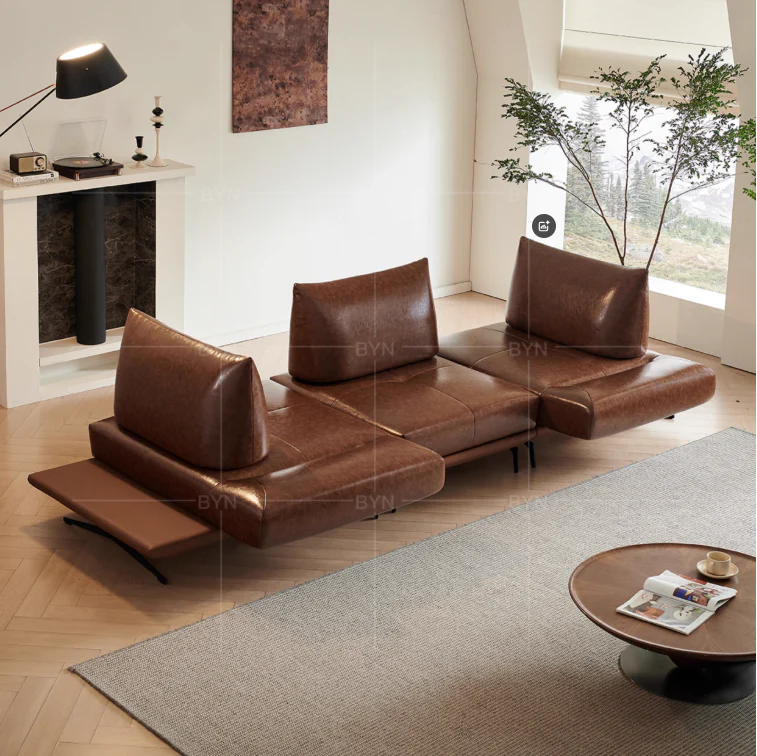 Modern Modular Island Rotating Sofa with Adjustable Armrest and Back Cushion - Image 18