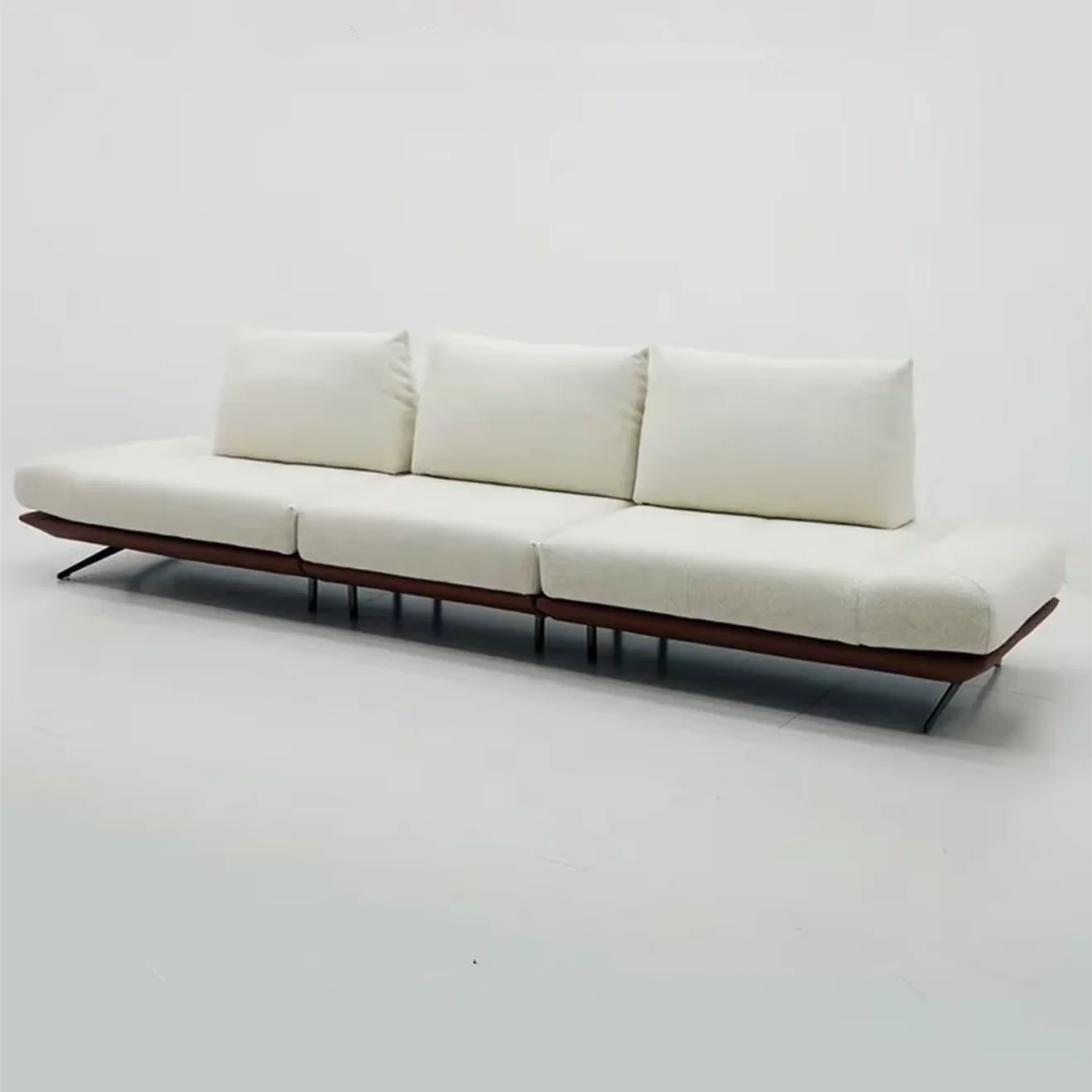 Modern Modular Island Rotating Sofa with Adjustable Armrest and Back Cushion - Image 2