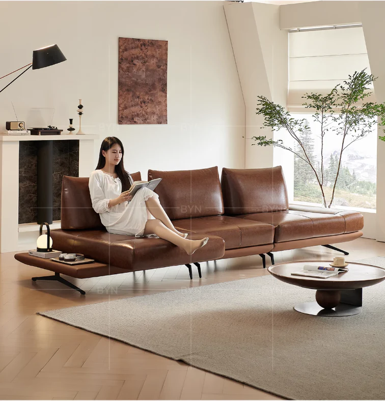 Modern Modular Island Rotating Sofa with Adjustable Armrest and Back Cushion - Image 20