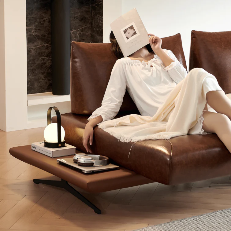 Modern Modular Island Rotating Sofa with Adjustable Armrest and Back Cushion - Image 21