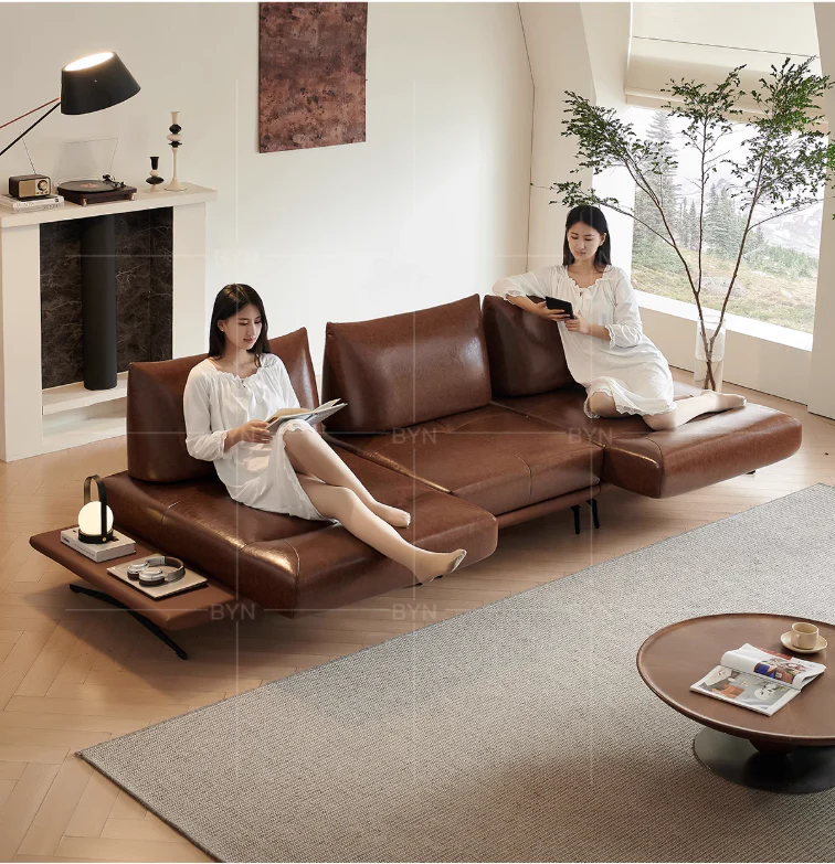 Modern Modular Island Rotating Sofa with Adjustable Armrest and Back Cushion - Image 22