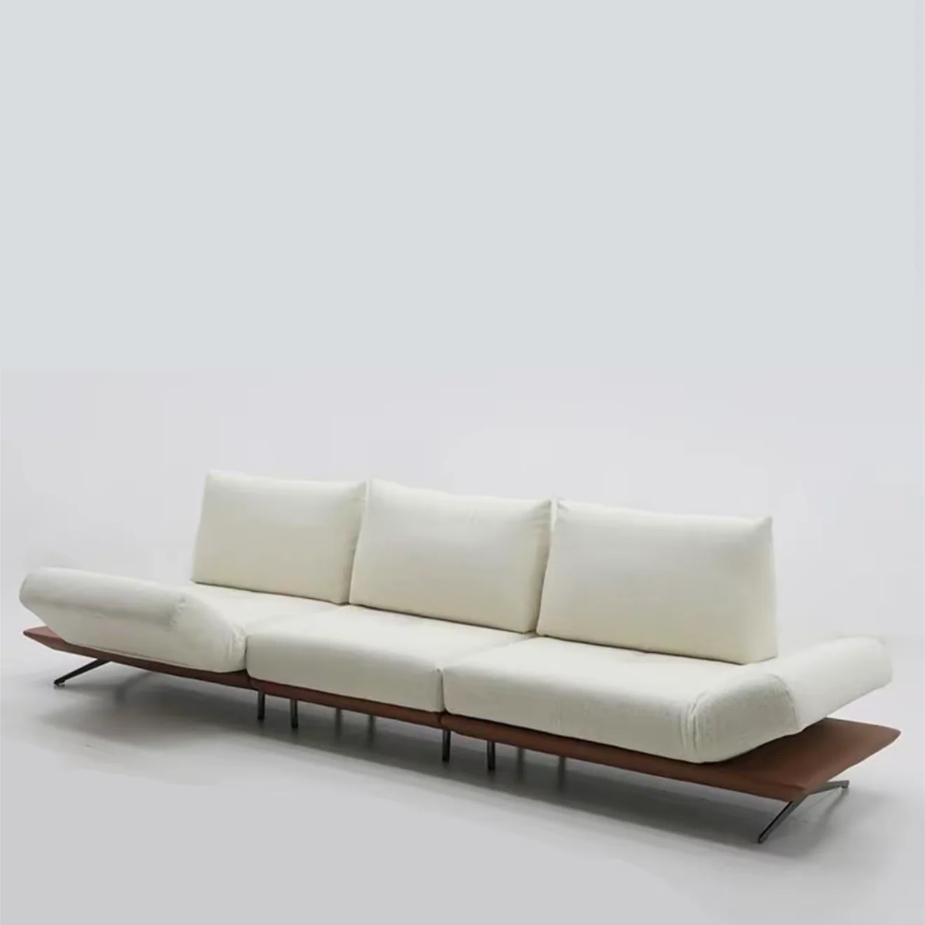 Modern Modular Island Rotating Sofa with Adjustable Armrest and Back Cushion - Image 3
