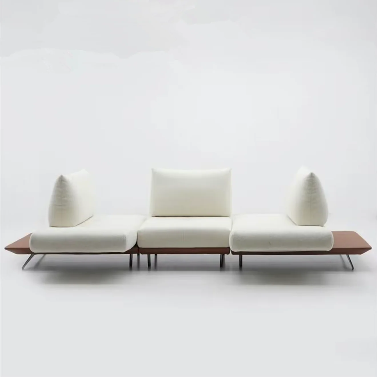 Modern Modular Island Rotating Sofa with Adjustable Armrest and Back Cushion - Image 5