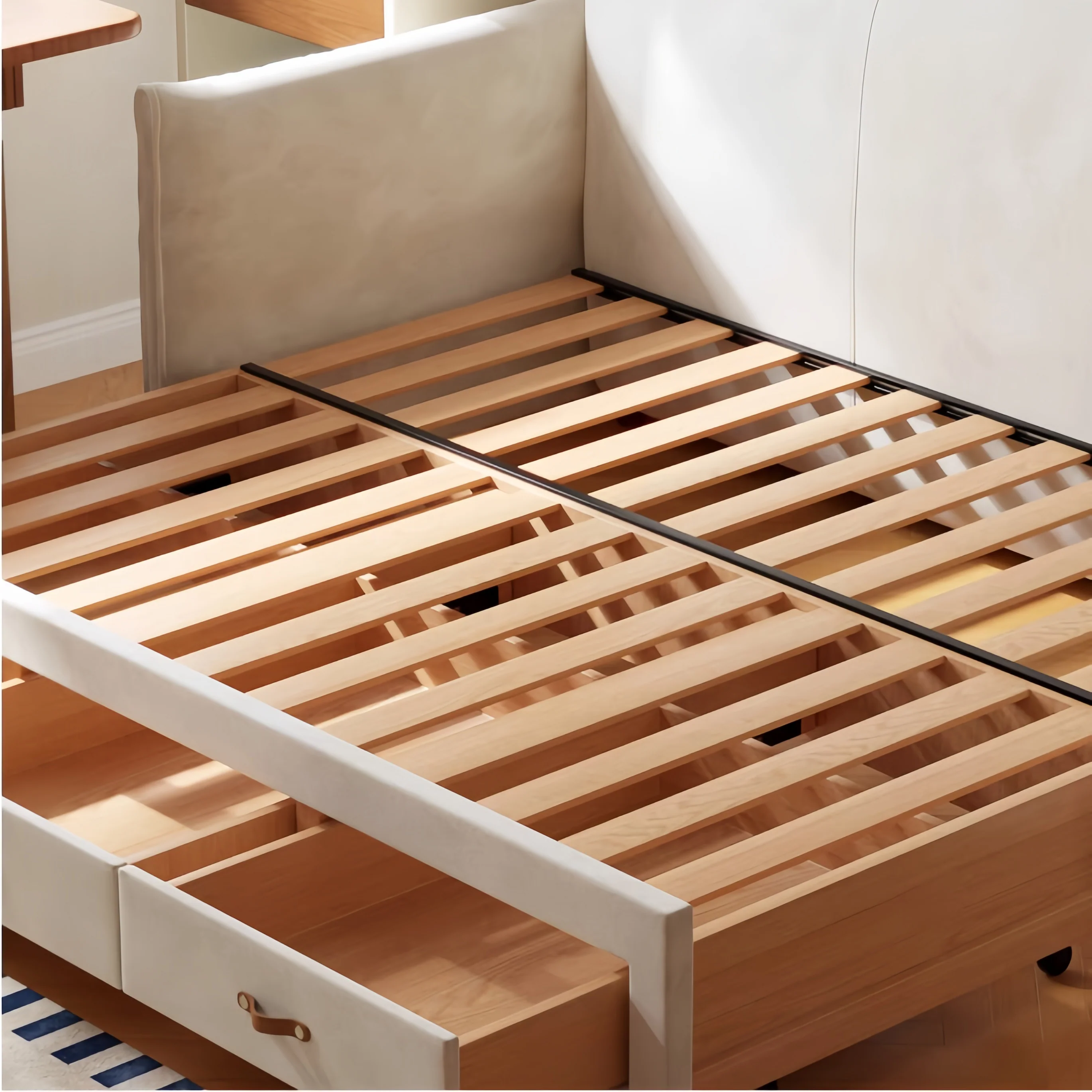 Modern Upholstered Sofa Bed with Underneath Storage Drawers - Image 5