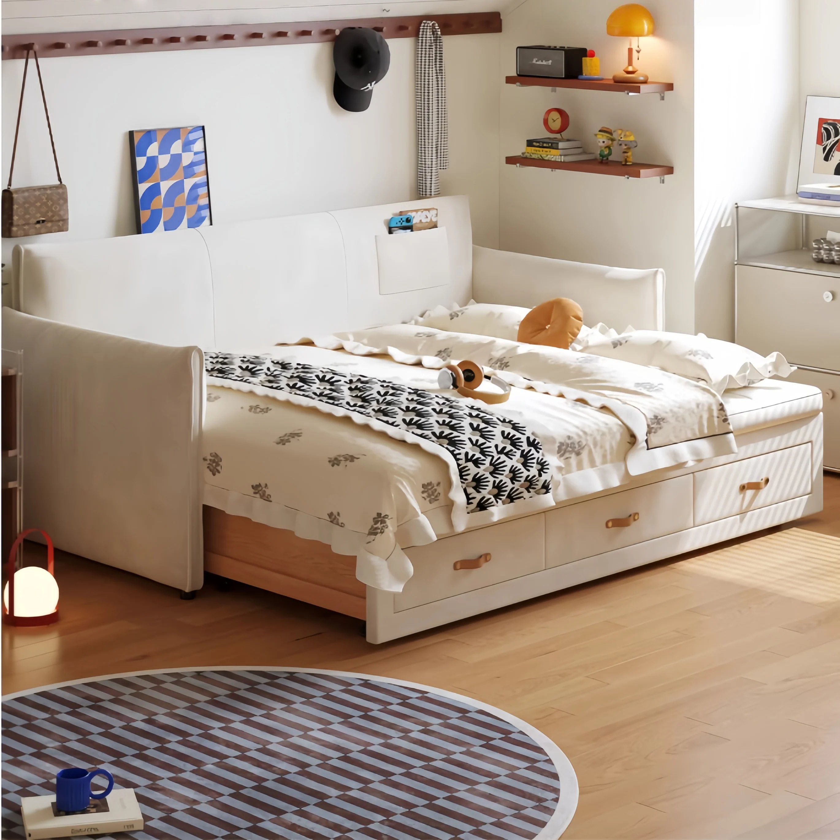 Modern Upholstered Sofa Bed with Underneath Storage Drawers - Image 7