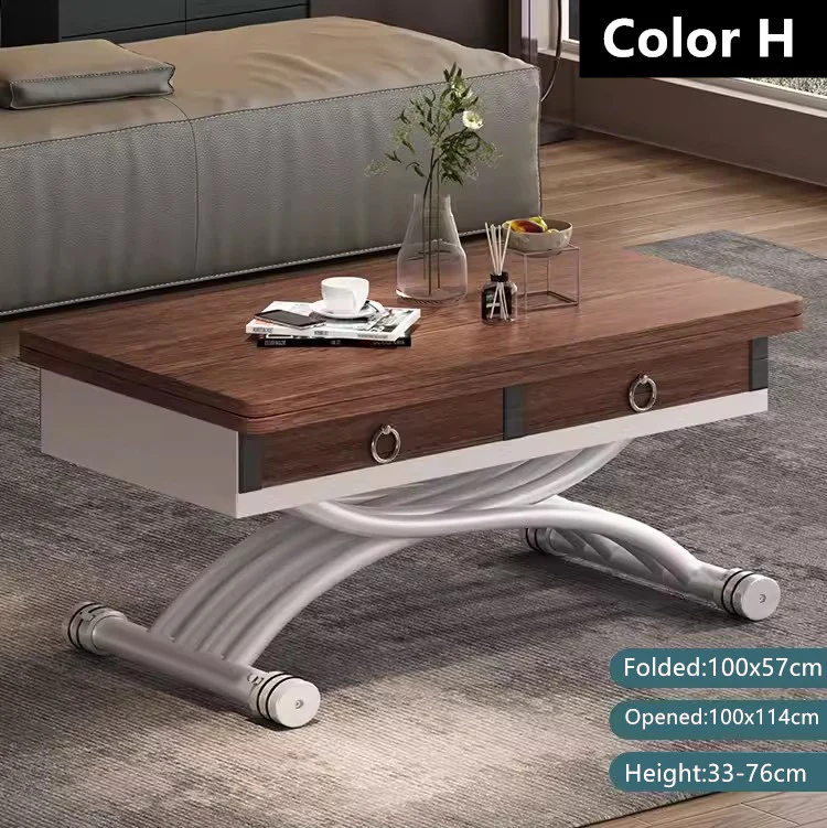 Multifunction Lifting Coffee Table with Drawers - Image 10