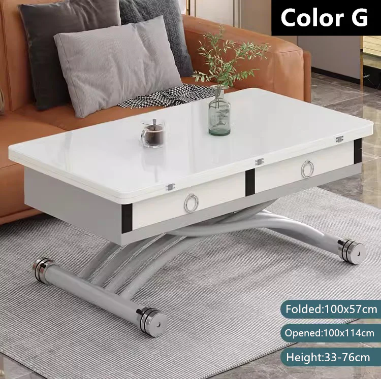 Multifunction Lifting Coffee Table with Drawers - Image 11