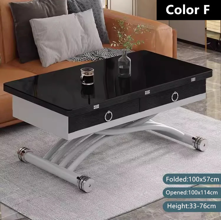 Multifunction Lifting Coffee Table with Drawers - Image 12