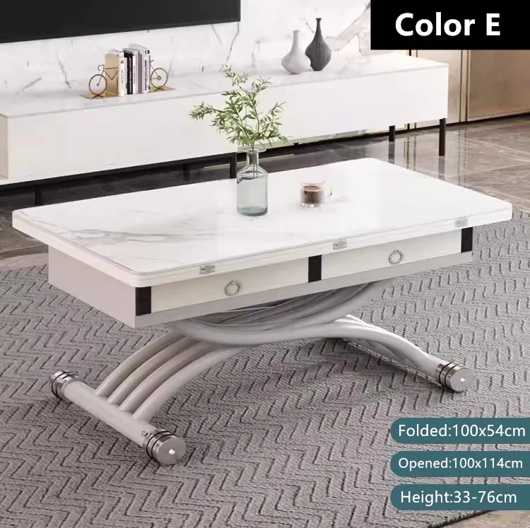 Multifunction Lifting Coffee Table with Drawers - Image 13