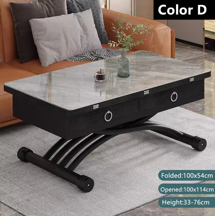 Multifunction Lifting Coffee Table with Drawers - Image 14