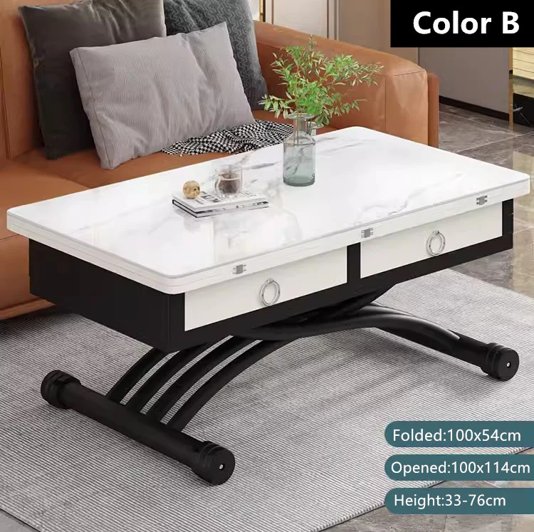 Multifunction Lifting Coffee Table with Drawers - Image 16