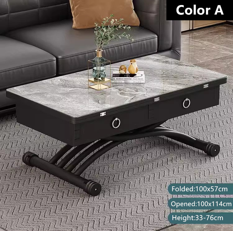 Multifunction Lifting Coffee Table with Drawers - Image 17
