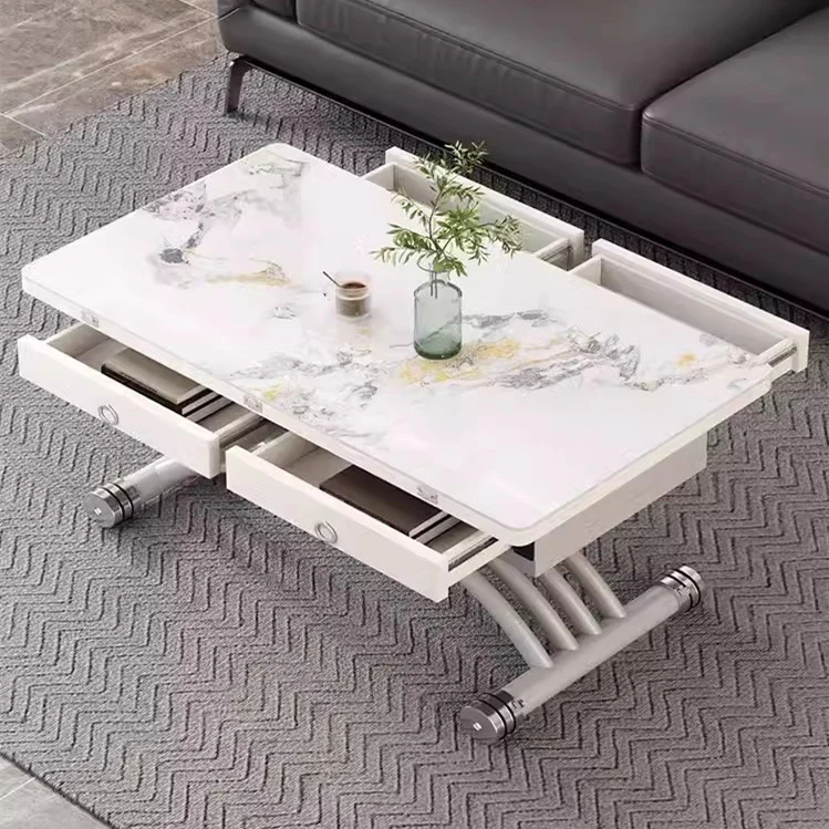 Multifunction Lifting Coffee Table with Drawers - Image 2