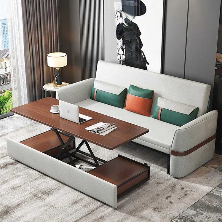 Multifunction Sofa Bed with Electric Liftable Coffee Table - Image 6