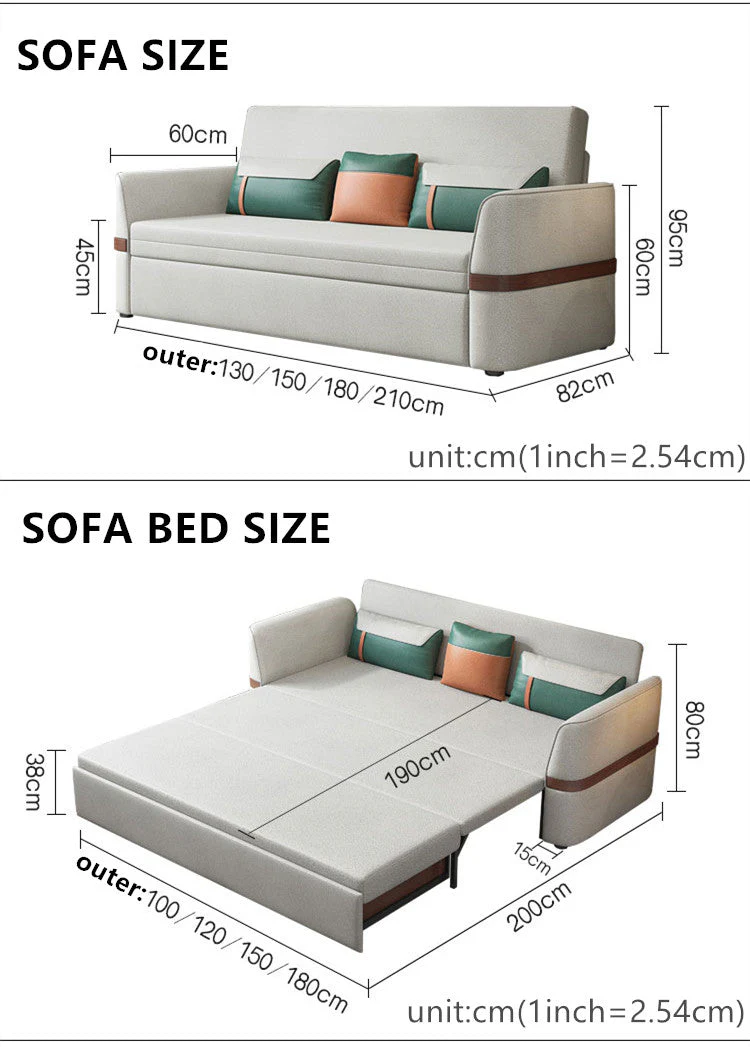 Multifunction Sofa Bed with Electric Liftable Coffee Table - Image 7