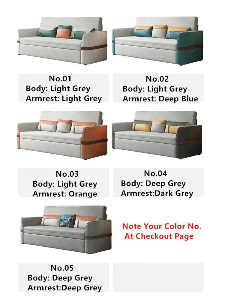 Multifunction Sofa Bed with Electric Liftable Coffee Table - Image 9