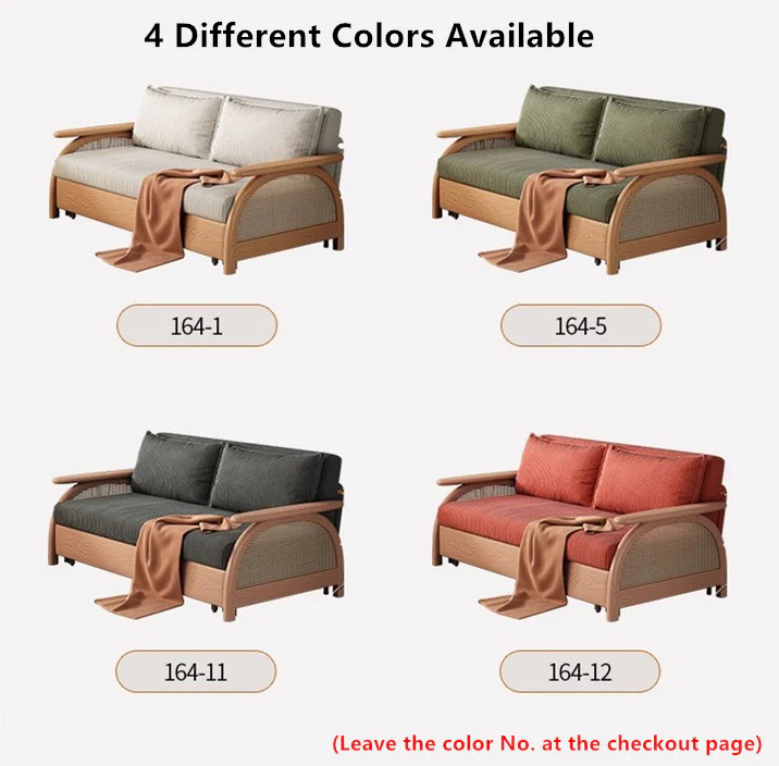 Multifunctional Corduroy Fabric Sofa Bed With Underneath Storage - Image 8